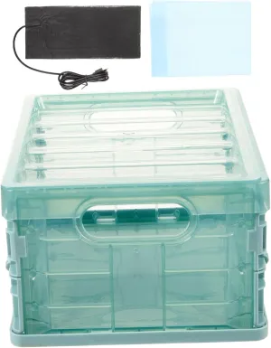 Chick Incubator Box Parrot Incubation Supplies Portable Reusable Incubation Box with Heat Mat and Chick Rearing