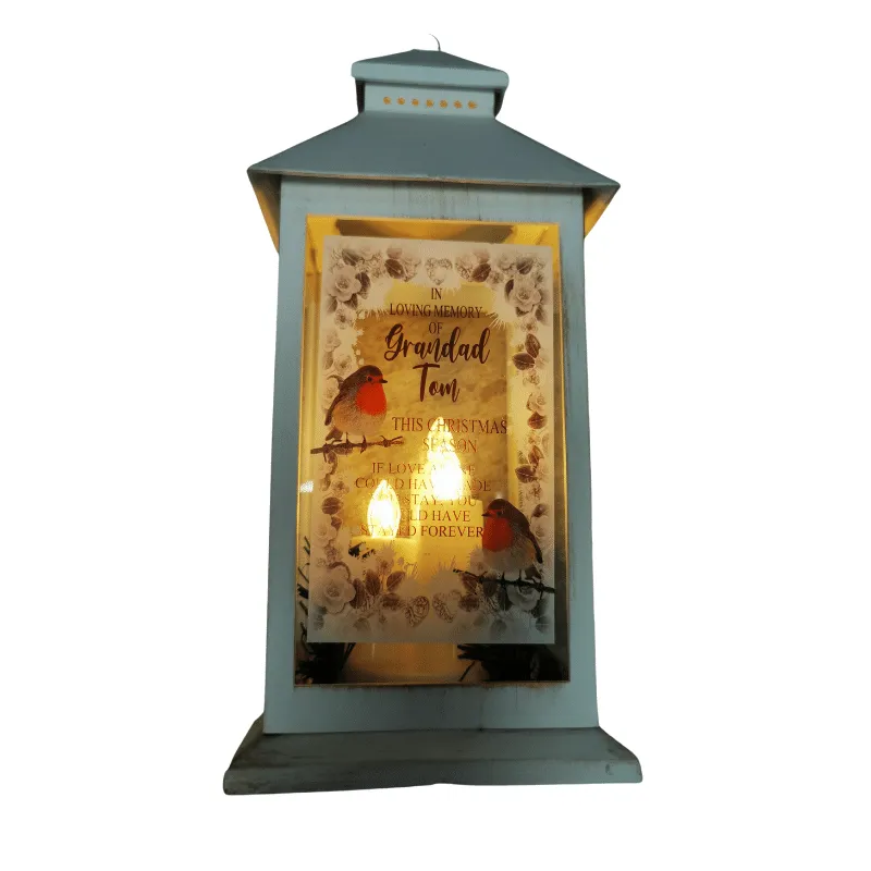 Christmas Flame Lantern, Personalised Gift