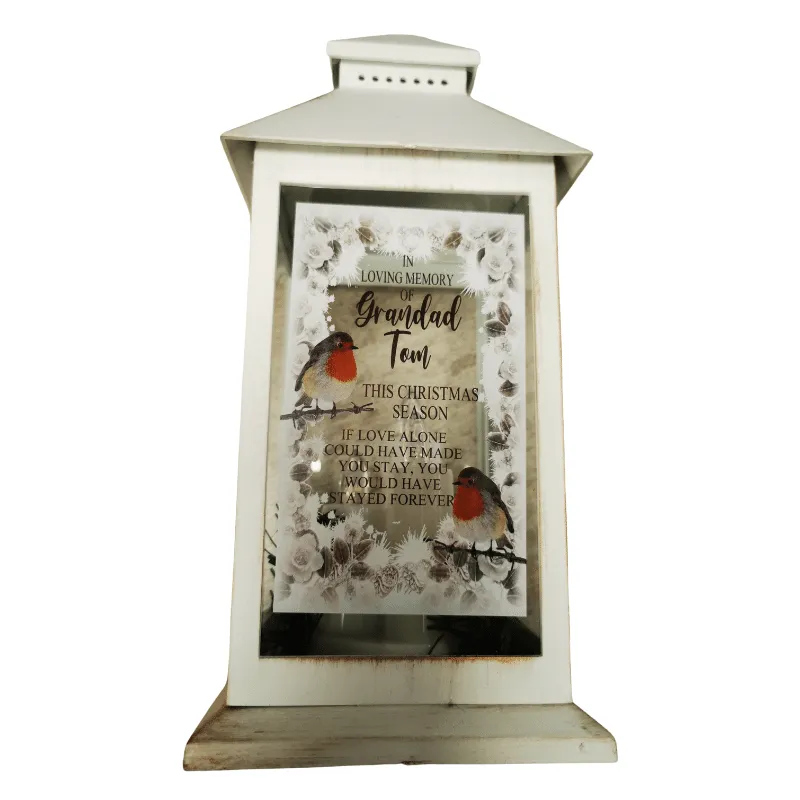Christmas Flame Lantern, Personalised Gift