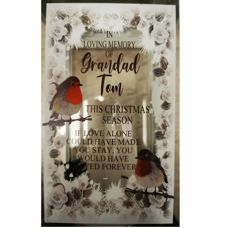 Christmas Flame Lantern, Personalised Gift