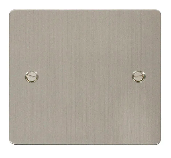 Click Define FPSS060 Flat Plate 1-Gang Blank Plate - Stainless Steel