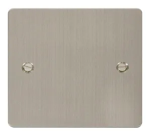 Click Define FPSS060 Flat Plate 1-Gang Blank Plate - Stainless Steel