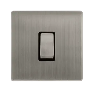Click Definity Complete SFSS425BK 10AX Ingot 1 Gang Intermediate Switch - Stainless Steel Cover Plate - Black Insert