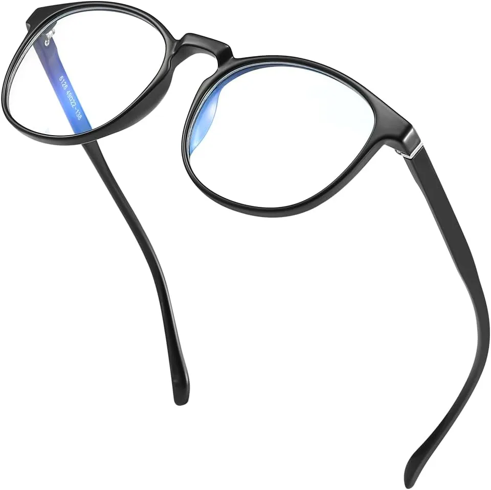 CNLO Blue light blocking Glasses,Computer Gaming Glasses,TV Glasses，For UV Protection,Anti Eyestrain,Lightweight Frame Eyewear,Opaque Men/Women(BLACK)