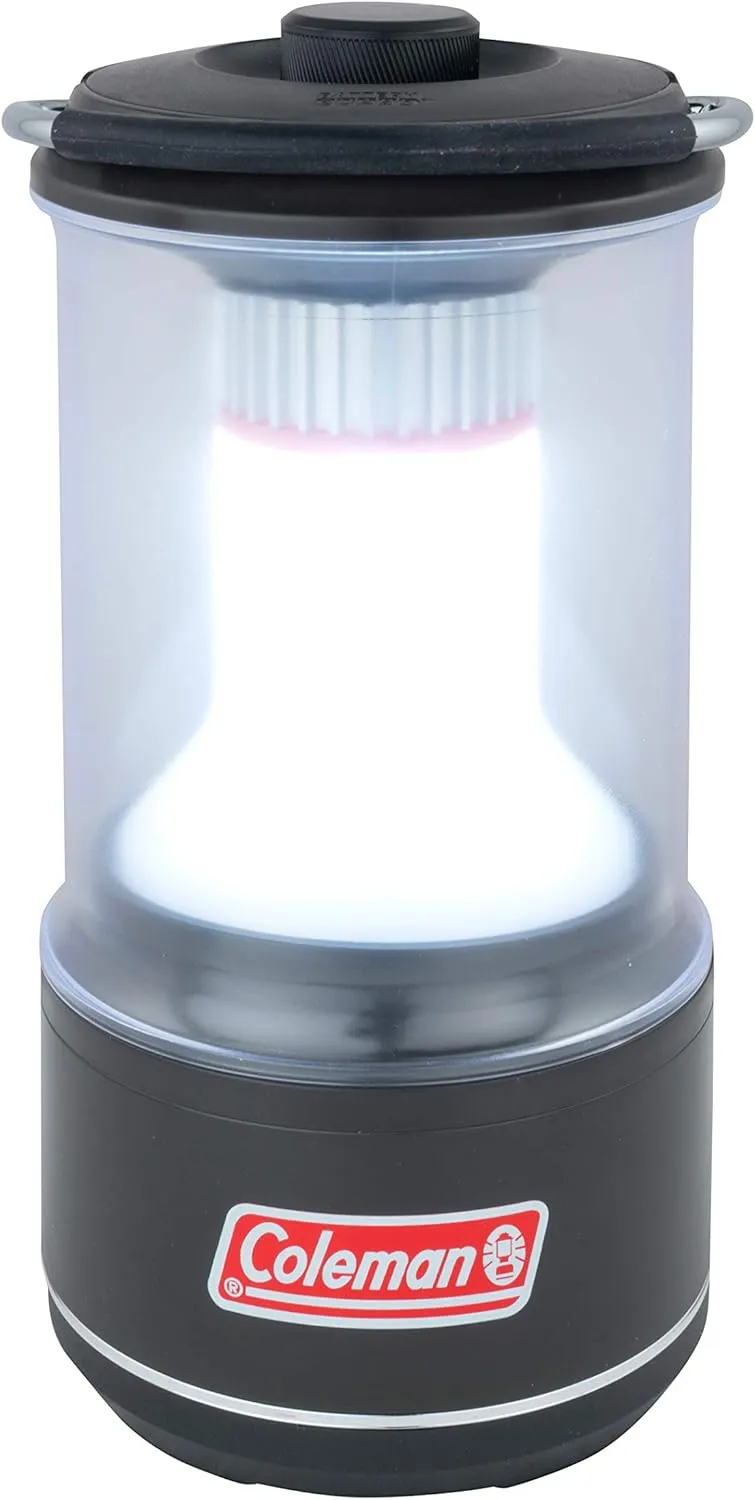 Coleman LED Lantern Batteryguard 600 Lumens, Super Bright High Power Cree Led Lamp, Portable Camping Light Lantern - Black, Small