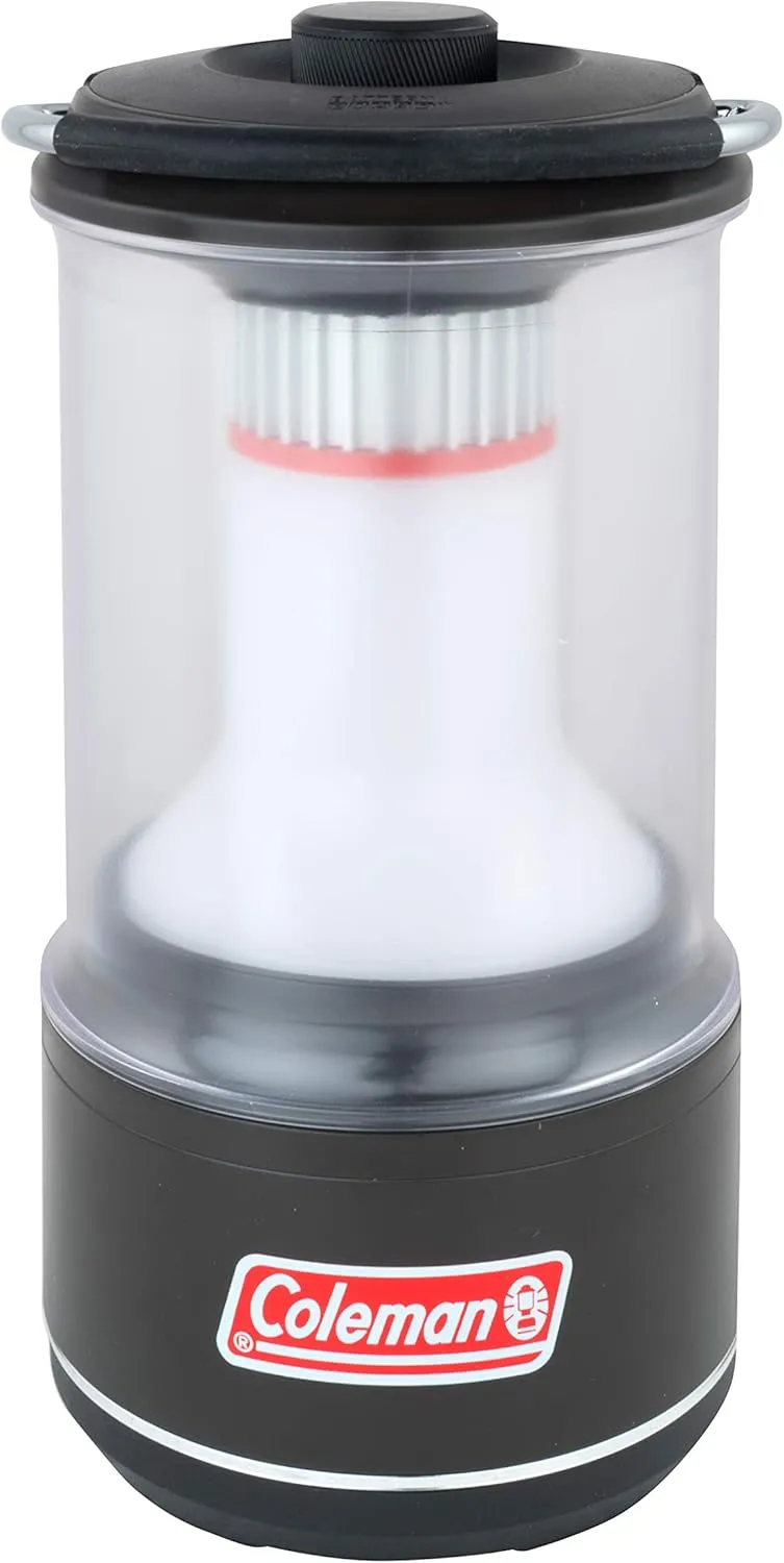 Coleman LED Lantern Batteryguard 600 Lumens, Super Bright High Power Cree Led Lamp, Portable Camping Light Lantern - Black, Small
