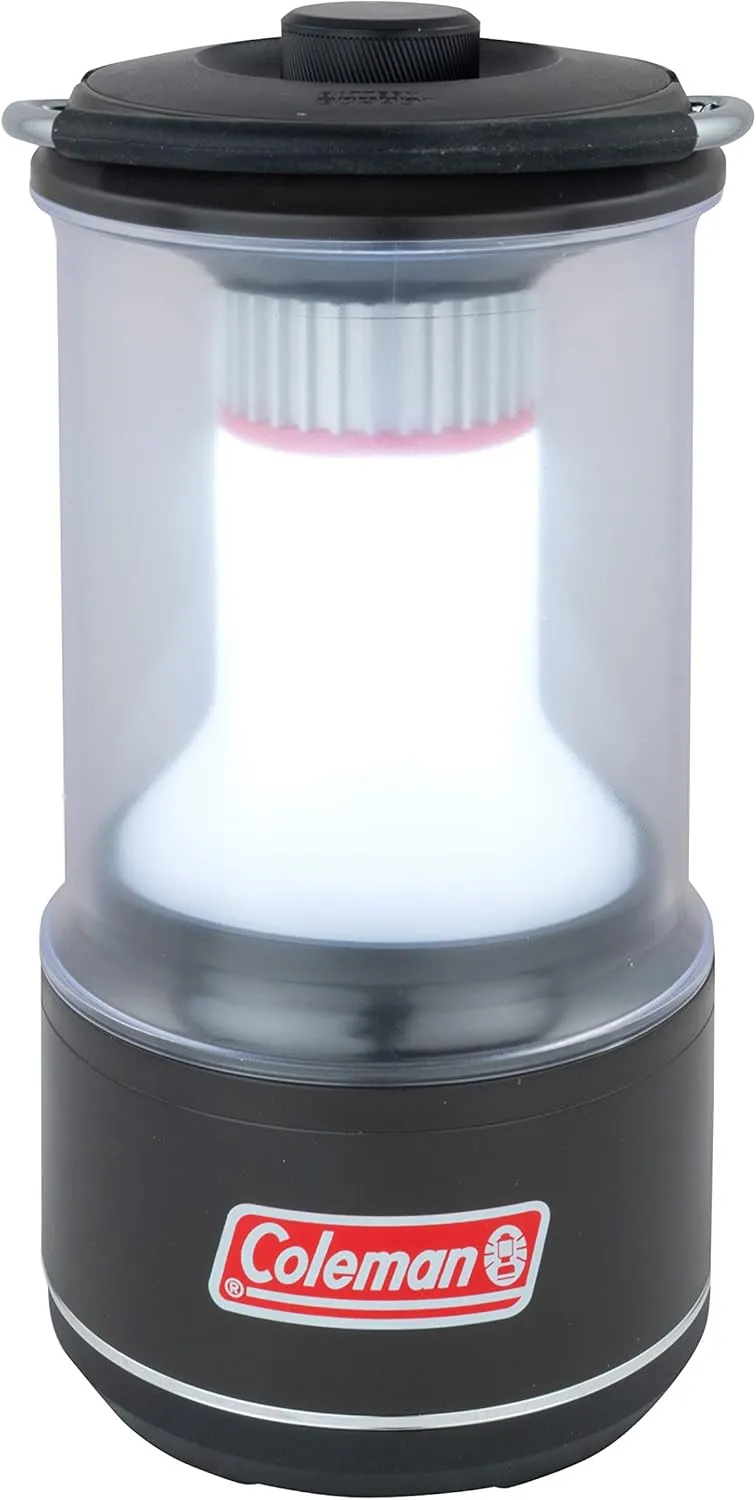 Coleman LED Lantern Batteryguard 600 Lumens, Super Bright High Power Cree Led Lamp, Portable Camping Light Lantern - Black, Small