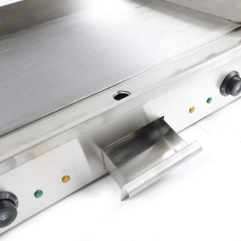 Commercial Electric Griddle 110V 4400W Electric Flat Top Griddle Non-Stick Teppanyaki Grill, 29'' x 16'' Cooking Plate, Stainless Steel Restaurant Electric Countertop Griddle Tabletop Grill