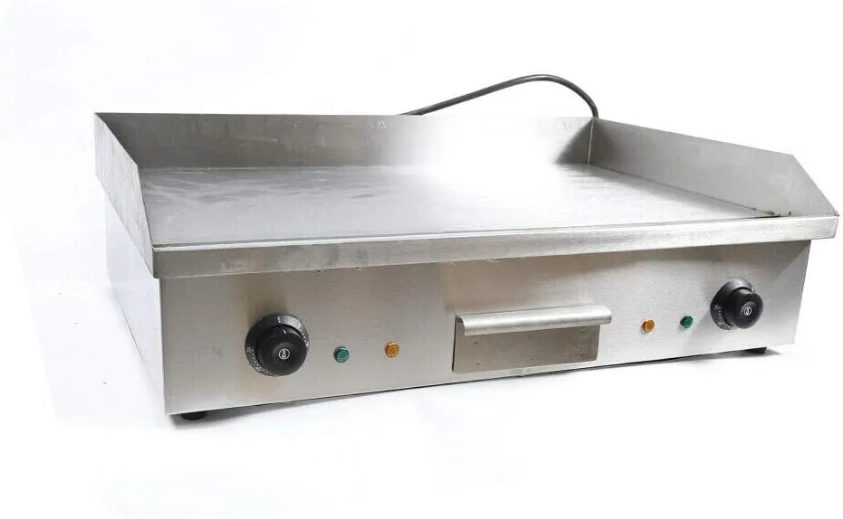 Commercial Electric Griddle 110V 4400W Electric Flat Top Griddle Non-Stick Teppanyaki Grill, 29'' x 16'' Cooking Plate, Stainless Steel Restaurant Electric Countertop Griddle Tabletop Grill