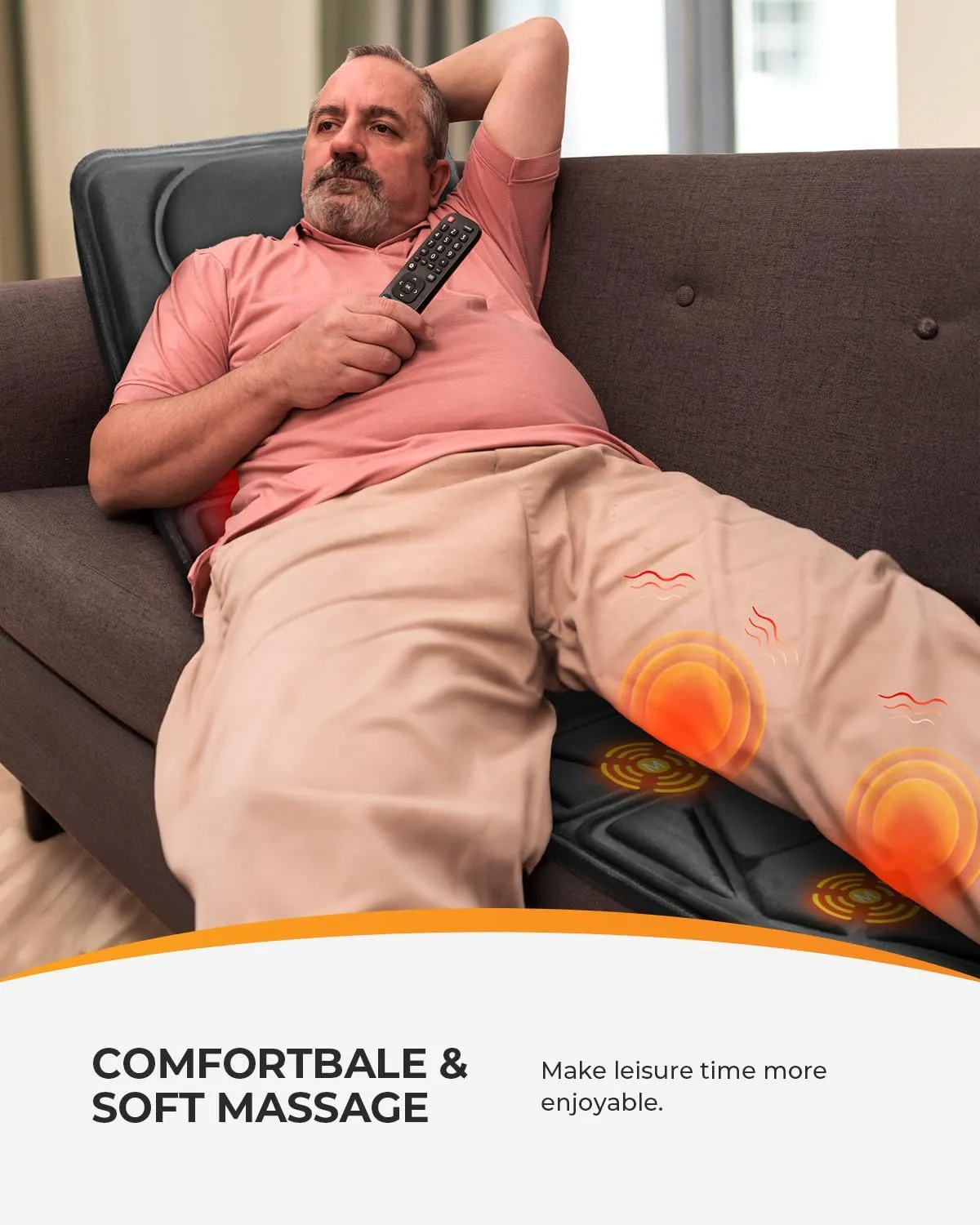 CooCoCo Full Body Massage Mat with Heat, Fathers Day Birthday Gifts for Dad Mom Women Men Her Him, 10 Motors Vibrating Massaging Mattress, Massage Chair Pad for Bed, Back Massager for Neck Shoulder