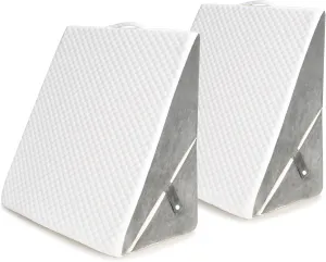 COOLBEBE 2Packs Bed Wedge Pillow for Sleeping, 2PCS Adjustable Folding Wedge Pillow for Snoring and After Surgery - 9 & 11 Inch, Elevated Triangle Wedge for Back Pain Relief, Leg Support