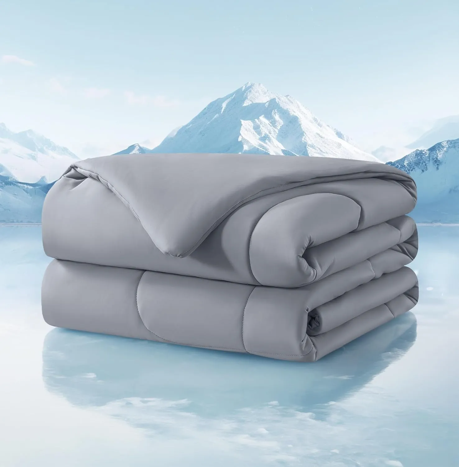 Cooling Comforter Twin/Twin XL Size, All Season Blanket for Hot Sleepers, Lightweight Comforter for Night Sweats, Double-Sided Cooling Bedding for Bed, Sofa, Office, Camping (Dark Gray,68"*80")