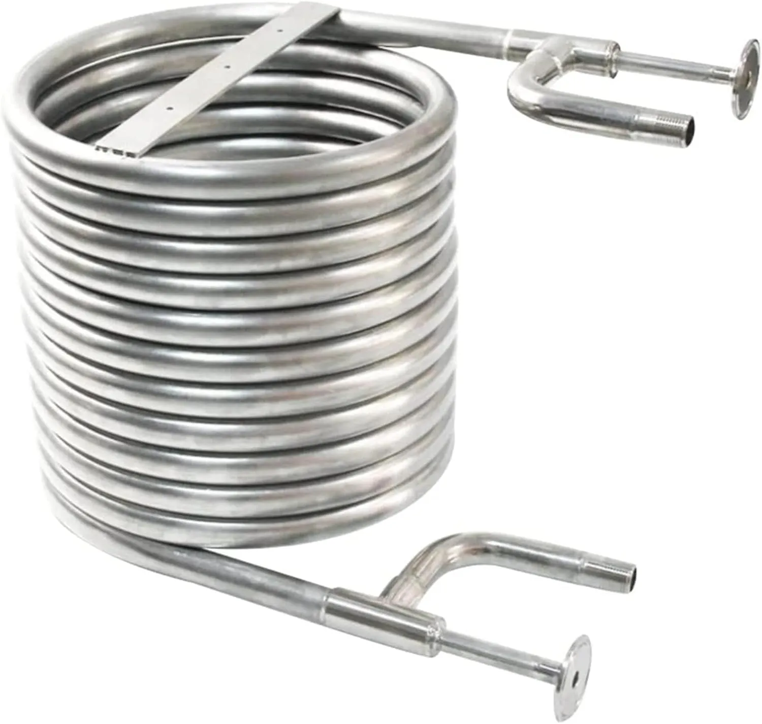 Counterflow Wort Chiller - Homebrew Beer Cooler 14' Stainless Steel Cooling Coil Pipe with 2 Out Channel