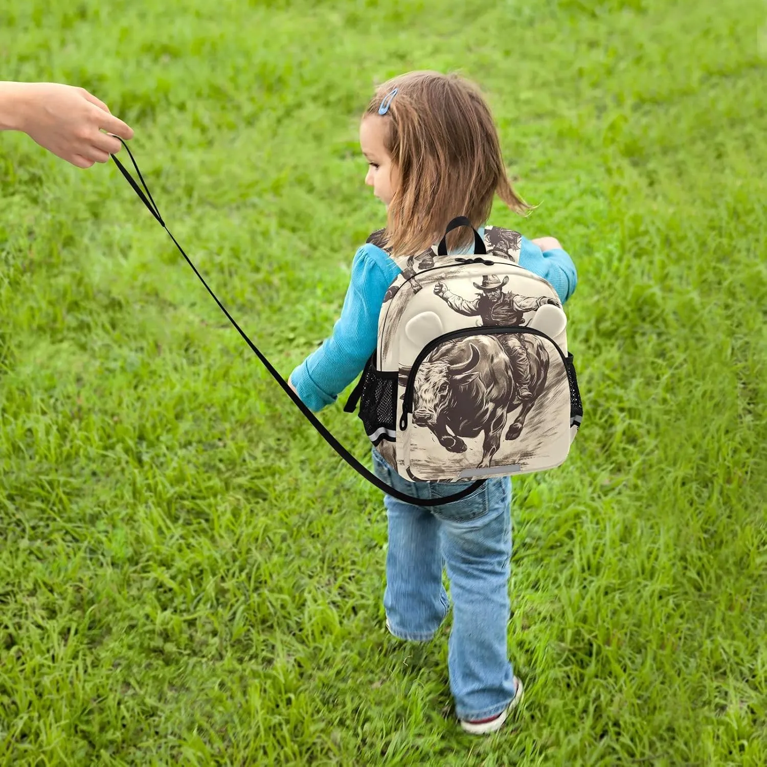 Cowboys Toddler Harness Backpack for Boys Girls 3-6 Years Kids Backpack with Anti Lost Safety Leash Baby Travel Bag for Preschool Walking Travel