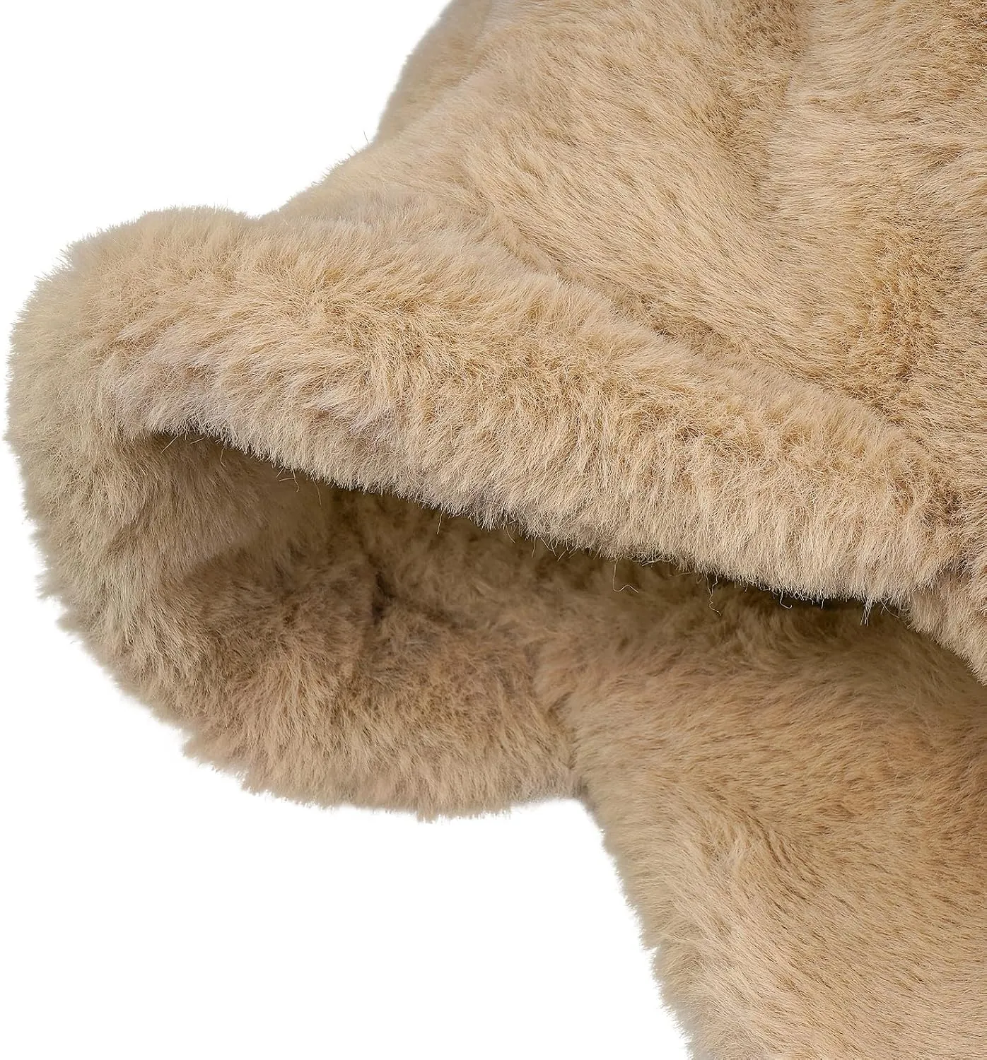 Croogo Fluffy Trapper Hats with Visor Women Winter Ear Flap Ski Cap Faux Fur Russian Ushanka Hat Windproof Eskimo Aviator Hat
