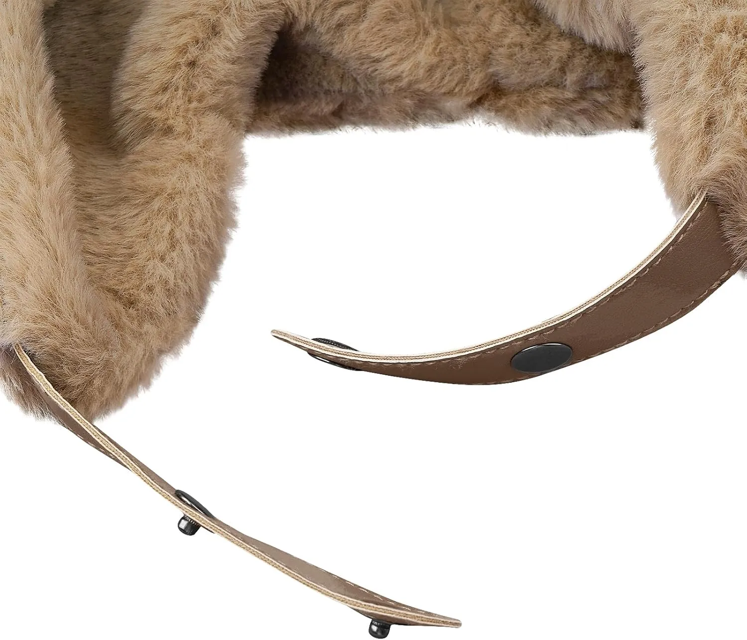Croogo Fluffy Trapper Hats with Visor Women Winter Ear Flap Ski Cap Faux Fur Russian Ushanka Hat Windproof Eskimo Aviator Hat