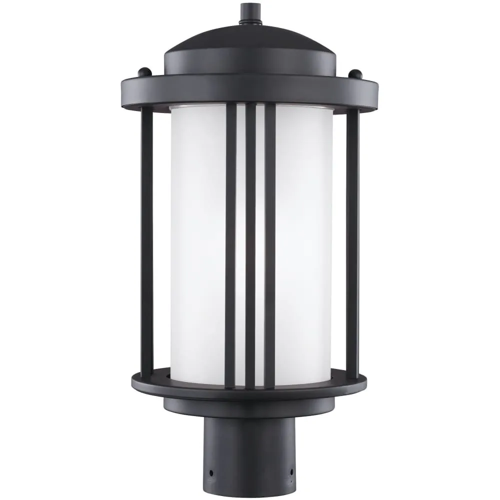 Crowell Black LED Outdoor Post Lantern