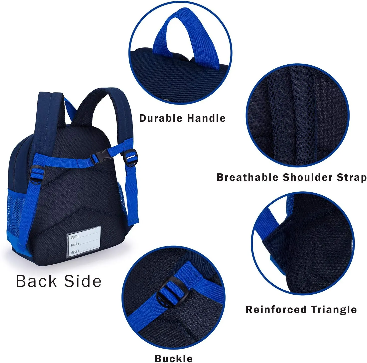 Cute Zoo Little 3d Backpack Kids Backpack for Boys and Girls Toddler Backpack Waterproof Preschool Safety Harness Leash (Blue Small Size,Age 1-2)