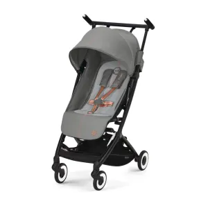 Cybex Libelle Lightweight pockit Travel Baby Stroller - Carry-On Compliant Compact Fold, One-Hand Adjustable Recline - Compatible with CYBEX Car Seats, Lava Grey