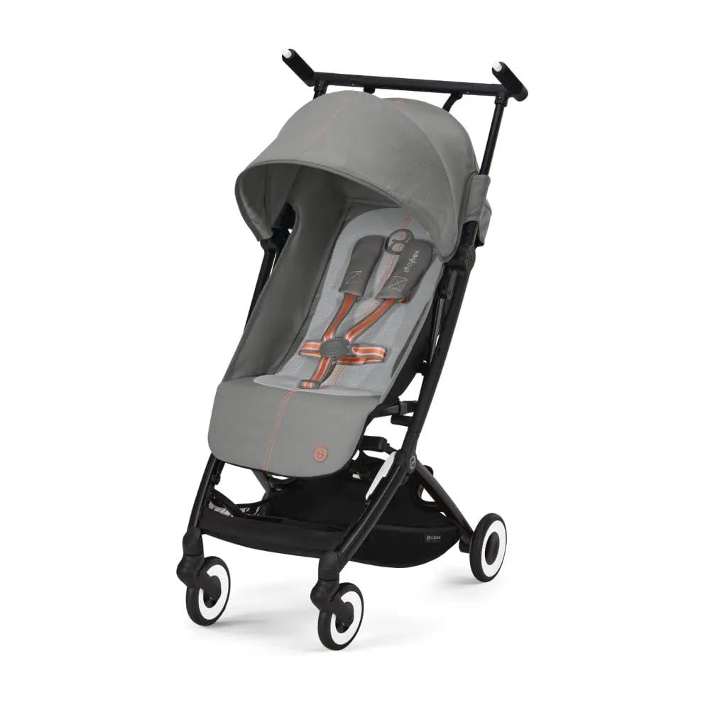 Cybex Libelle Lightweight pockit Travel Baby Stroller - Carry-On Compliant Compact Fold, One-Hand Adjustable Recline - Compatible with CYBEX Car Seats, Lava Grey