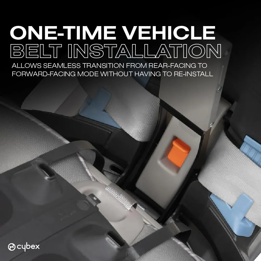CYBEX Sirona S with SensorSafe, Convertible Car Seat, 360° Rotating Seat, Rear-Facing or Forward-Facing Car Seat, Easy Installation, SensorSafe Chest Clip, Instant Safety Alerts, Premium Black
