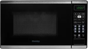 Danby DBMW0722BBS 0.7 cu. ft Countertop Microwave, Black and Stainless Steel