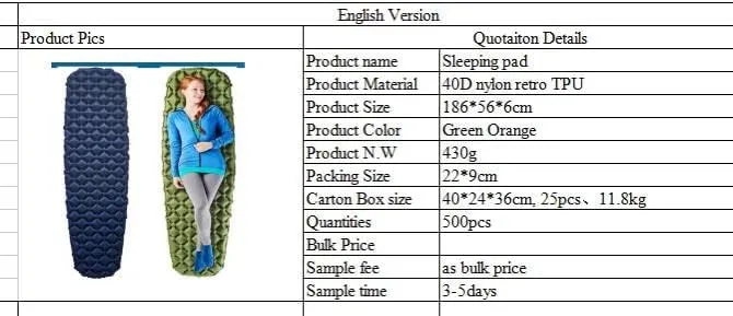 DanMir Camping Sleeping Pad - Ultralight Inflatable Camping Mattress for Hiking; Backpacking Camping Gear Must Have; Includes Carry Bag, Repair Kit; Compact Camping Mat and Portable Truck Bed Mattress