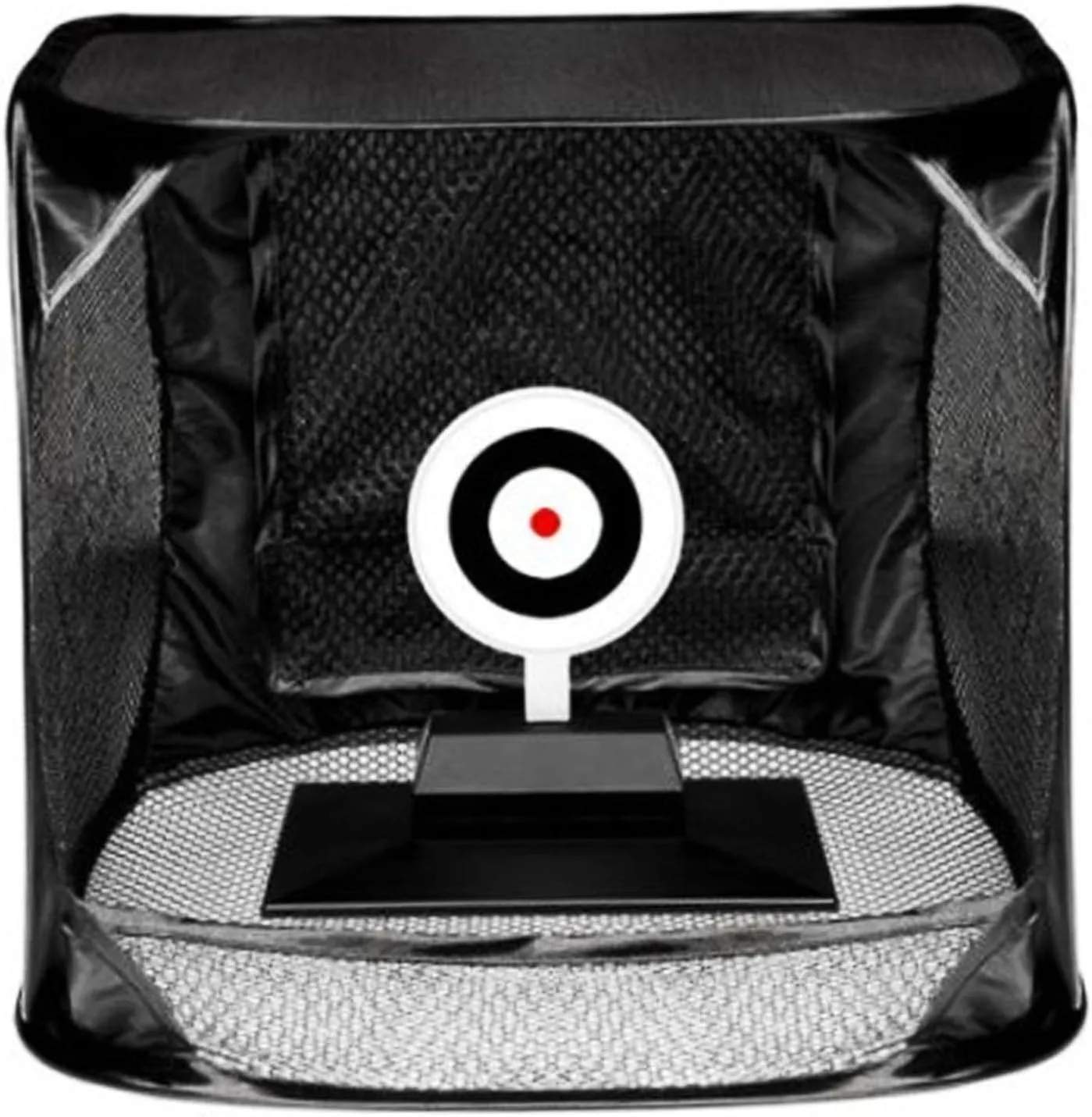 DEAD SKIN Foldable Auto Reset Target with Enclosed Net, Compact Portable Design, 3”(7.5cm) Target Plates, 10.2×10.2×14.2inches (26×26×36cm) Net Catcher for Indoor & Outdoor Practice