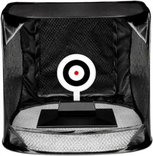 DEAD SKIN Foldable Auto Reset Target with Enclosed Net, Compact Portable Design, 3”(7.5cm) Target Plates, 10.2×10.2×14.2inches (26×26×36cm) Net Catcher for Indoor & Outdoor Practice