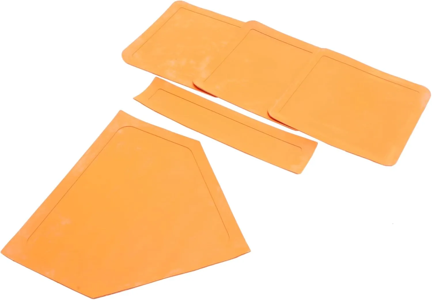 DECHOUS 1Set Non Slip Rubber Baseball Base Throw Down Plates for Backyard Playground Park Lightweight and Portable Baseball Equipment for Kickball Ball and Softball