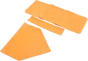 DECHOUS 1Set Non Slip Rubber Baseball Base Throw Down Plates for Backyard Playground Park Lightweight and Portable Baseball Equipment for Kickball Ball and Softball