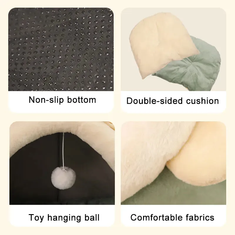 Deep Sleep Pet Cave Sleeping Bed - Foldable Pet Cartoon Sleeping Bed