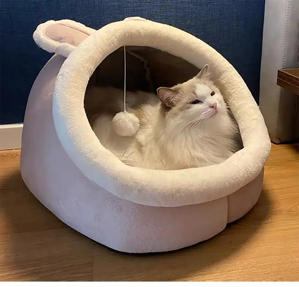 Deep Sleep Pet Cave Sleeping Bed - Foldable Pet Cartoon Sleeping Bed
