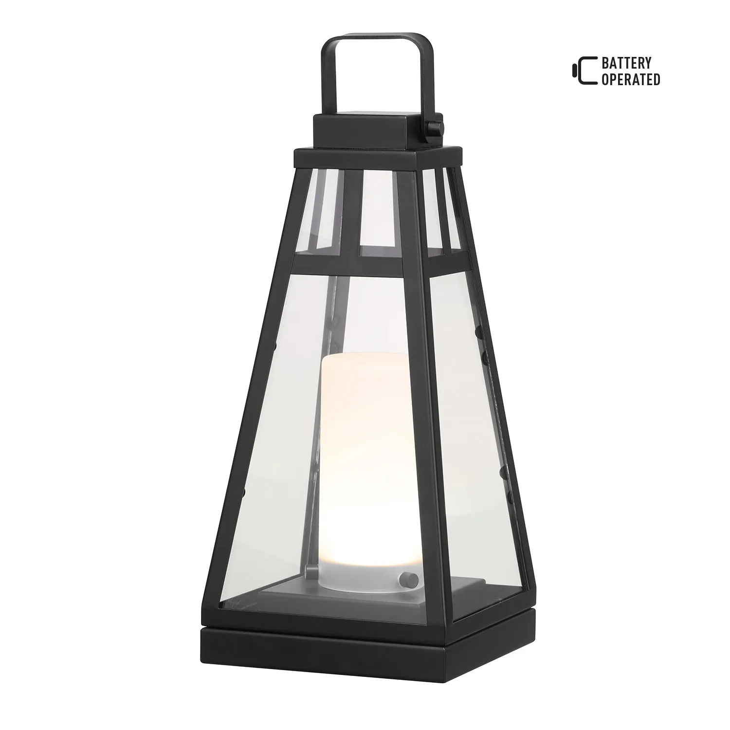 Diana Matte Black LED Integrated Outdoor Lantern