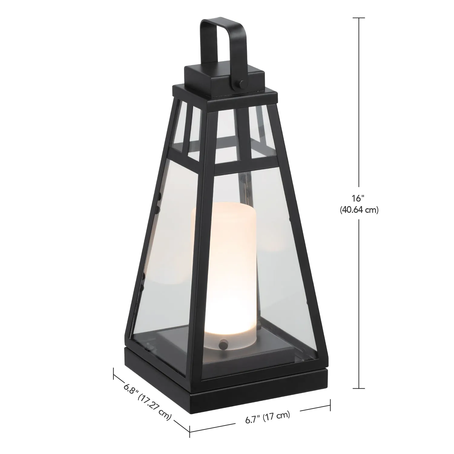 Diana Matte Black LED Integrated Outdoor Lantern