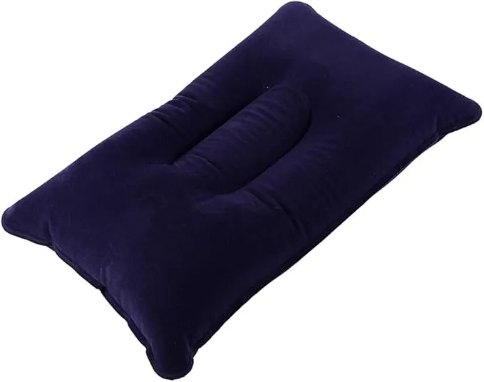 Dioche Portable Air Inflation Pillow, Soft PVC Pillow for Outdoor Travel Camping Hiking Sleeping