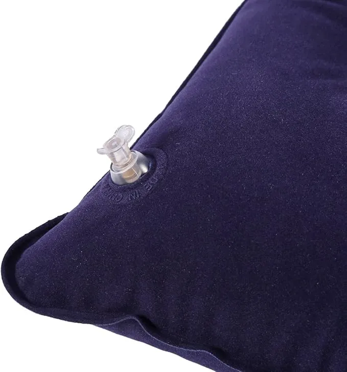 Dioche Portable Air Inflation Pillow, Soft PVC Pillow for Outdoor Travel Camping Hiking Sleeping
