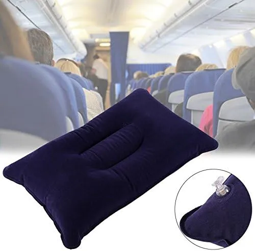 Dioche Portable Air Inflation Pillow, Soft PVC Pillow for Outdoor Travel Camping Hiking Sleeping