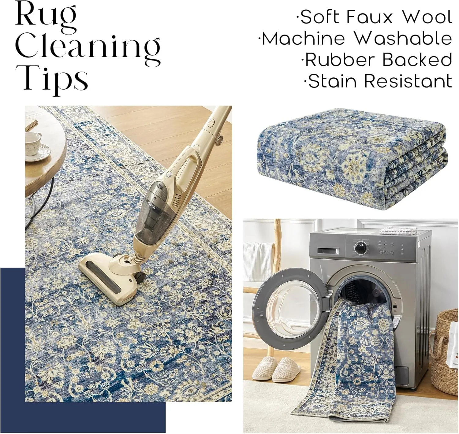 Distressed Carpet Multi Rug Blue Vintage Design Flower Area Rug 5x7 Cover Print Distressed Carpet Multi Rug Living Room Bedroom Dining Room