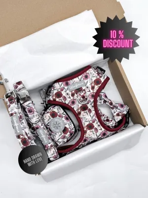Dog harness, Dog collar and lead set | BUNDLE OF YOUR CHOICE | Poppy power