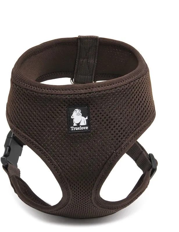 Dog Harness with Steel D Ring - Brown, L