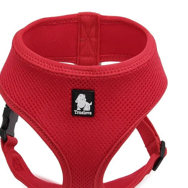 Dog Harness with Steel D Ring - Red, S