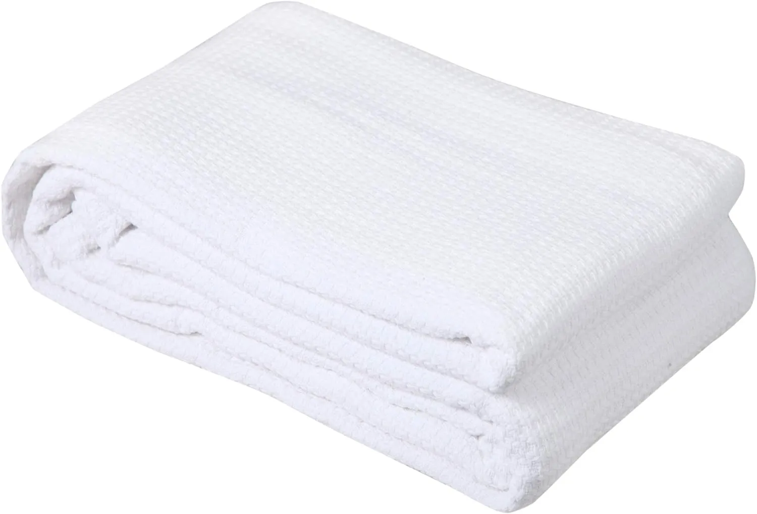 DOLLCENT 100% Cotton Twin Size Blanket for Bed, Premium Soft Combed Lightweight Blankets, Washed Breathable Cozy Bed Throw Blanket, White Twin Cotton Blankets for All Season: White (66"x90")