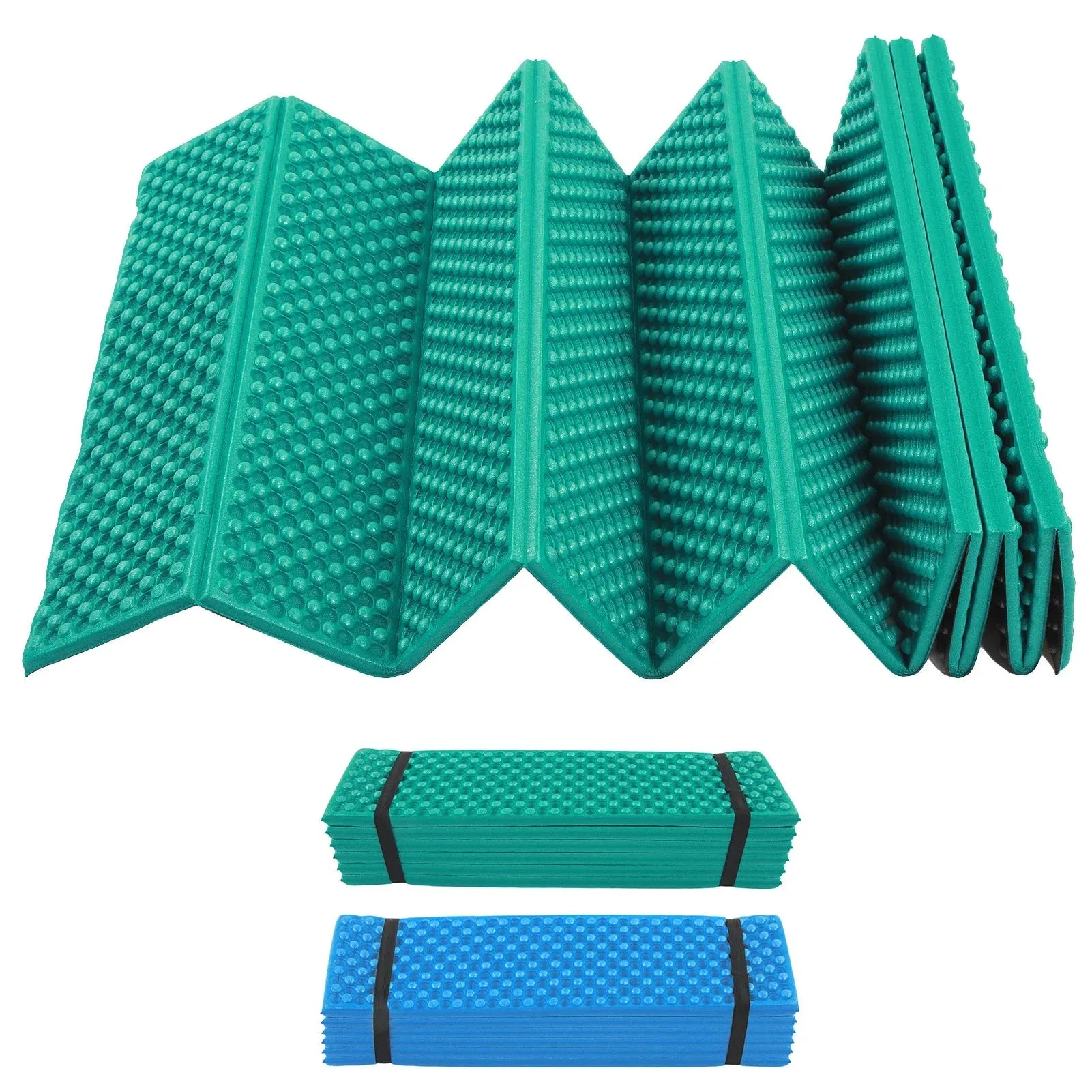 Double Egg Crate Sleeping Pad Foldable Thickened Foam Sleep Mat for Outdoor Camping 186x57CM Sleeping Pad Egg Crate Sleeping Pad