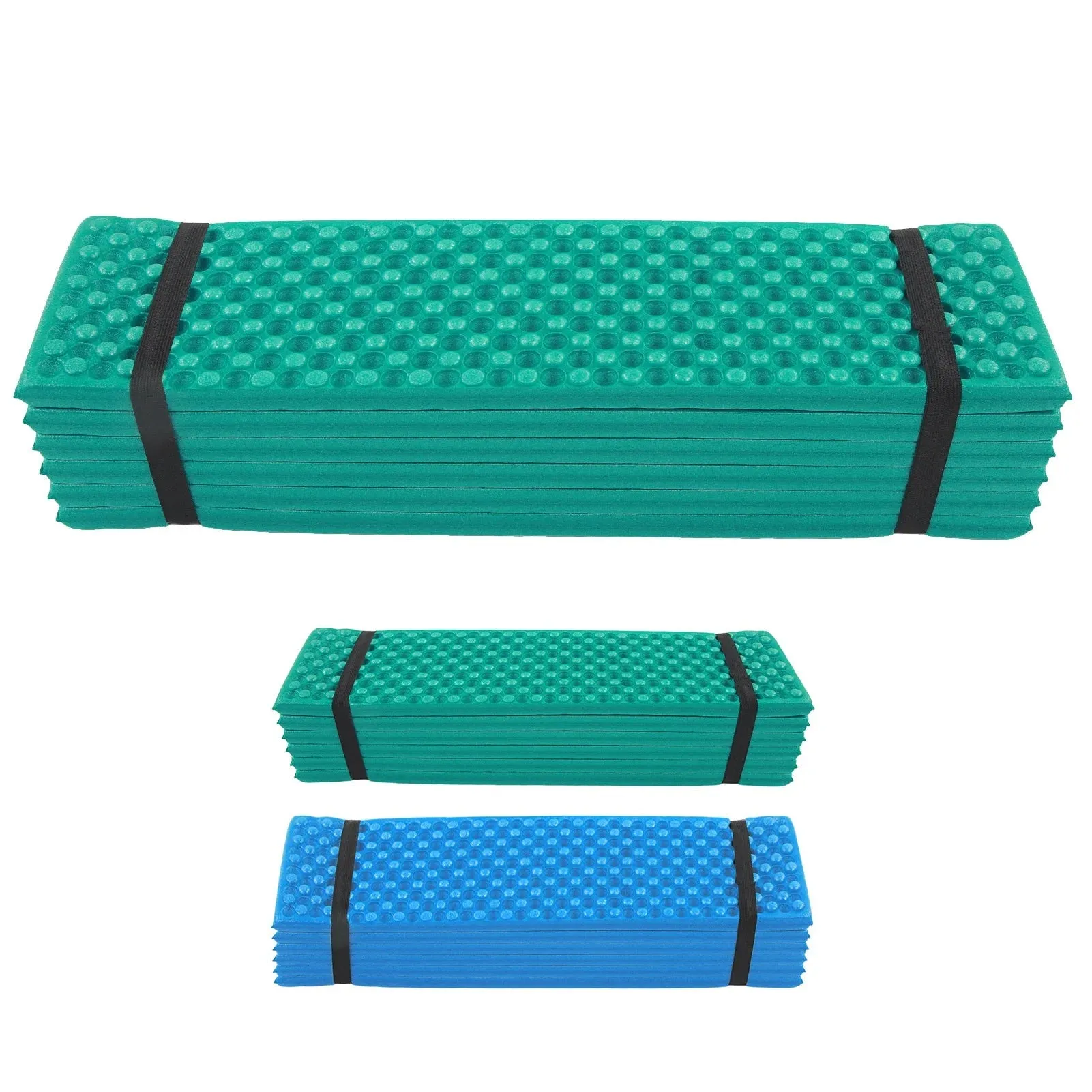 Double Egg Crate Sleeping Pad Foldable Thickened Foam Sleep Mat for Outdoor Camping 186x57CM Sleeping Pad Egg Crate Sleeping Pad
