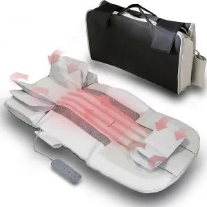 DR. WELL Full Body Air-Fit Auto Stretching Massage Mat with Heat. Neck, Back, Waist, Hip, Relaxation. 22 Air Cells, 7 Modes & 5 Intensities Levels. Foldable & Portable Mattress.