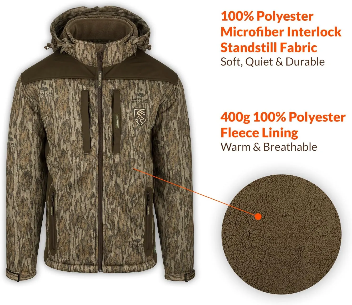 Drake Waterfowl Men's Non-Typical Standstill Windproof Agion Active XL Hooded Hunting Jacket