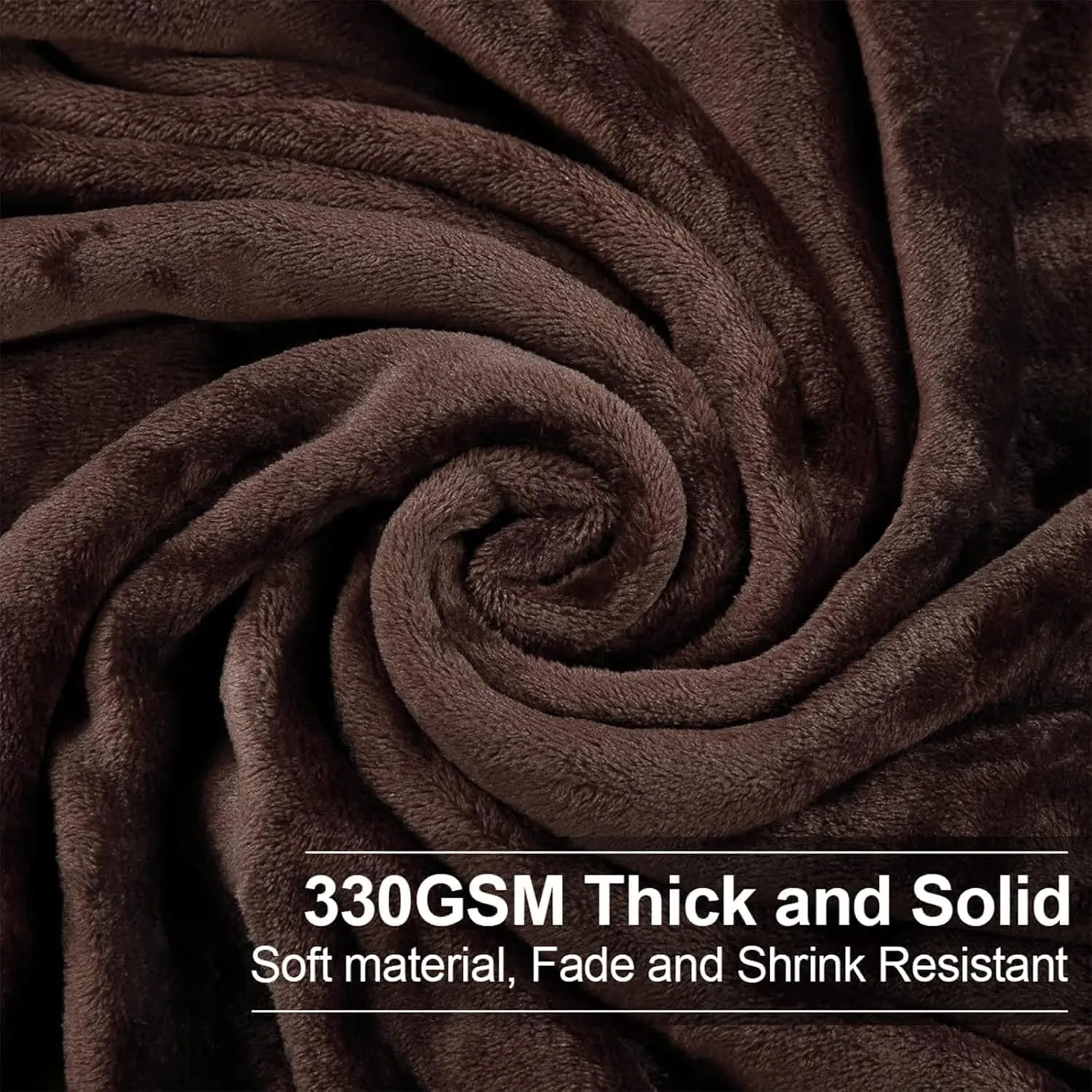 EASELAND Soft Queen Size Blanket Warm Fuzzy Microplush Lightweight Thermal Fleece Blankets for Couch Bed Sofa,90x90 Inches,Chocolate