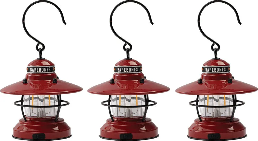 Edison Mini Lantern Red 3pk