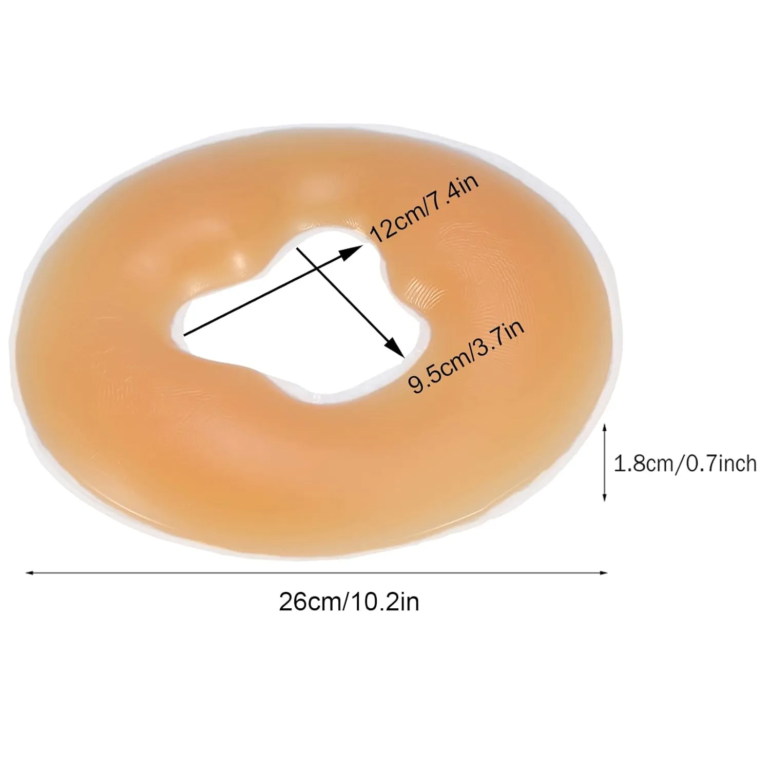 Ejoyous Silicone Face Pillow, Facial Spa Reusable Face Rest Massage Overlay Relax Cushion Skin Care for SPA Beauty Salon Head Support(Skin Color)